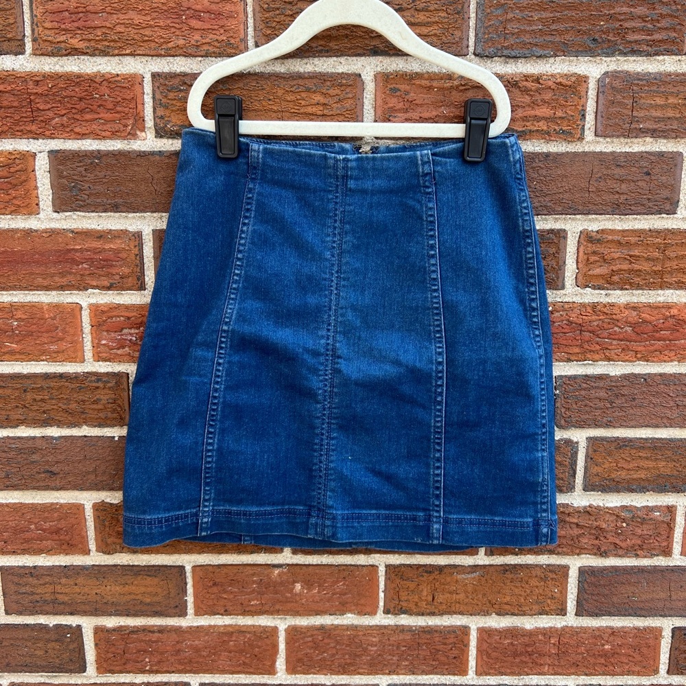 Free People Jean Skirt